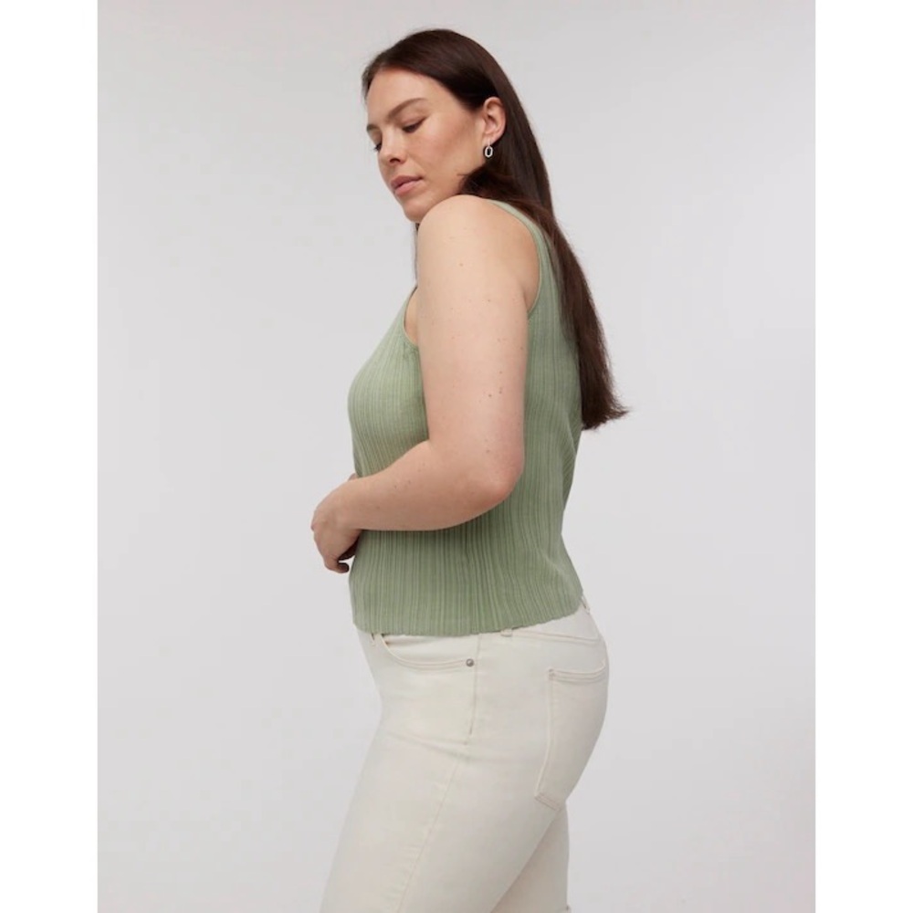 Madewell The Signature Knit Scoopneck Sweater Tank in Pistachio Green Women’s S - Picture 4 of 11